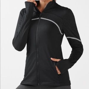 Fabletics black and silver Moira full zip jacket